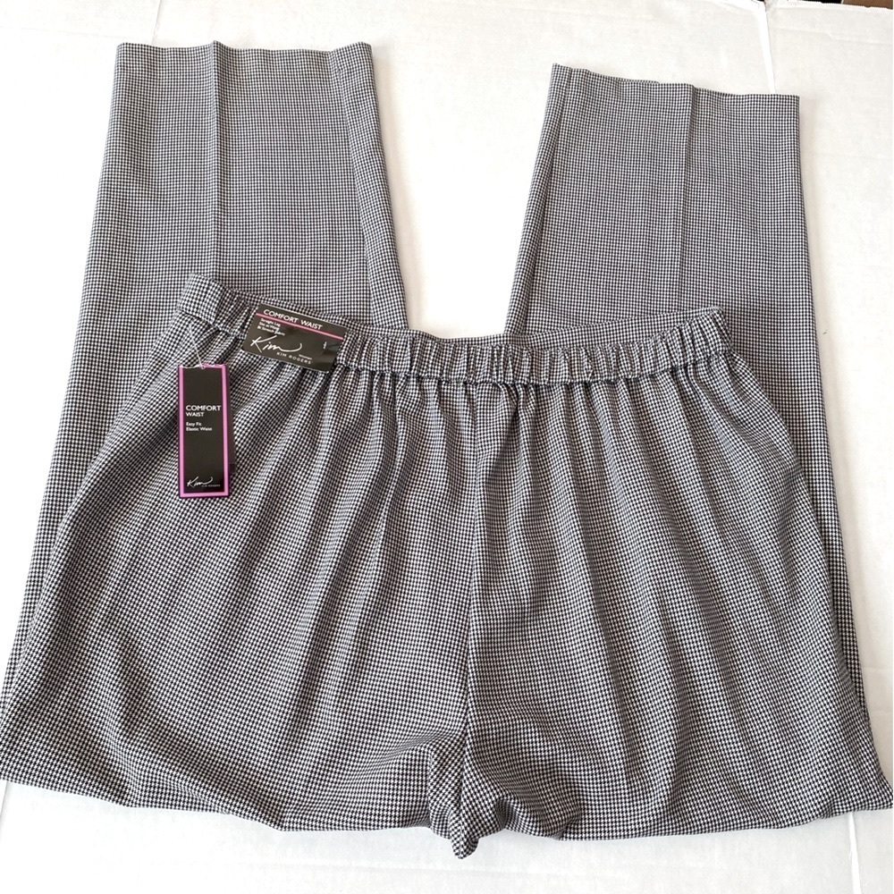 Kim Rogers Woman's Black & White Hounds Print Elastic Waist Pants Size 20W - Picture 5 of 14